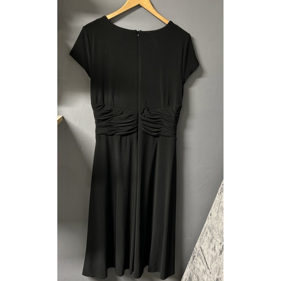 Chadwick's Women's 14 Black Midi Dress Body Shaper Slip Empire Waist Zipper - Picture 7 of 16